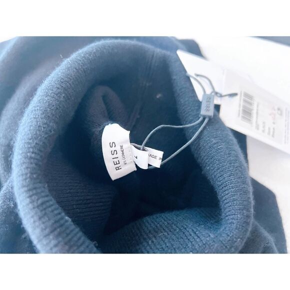 Reiss COLEEN 100% CASHMERE ROLL NECK JUMPER black Large - Picture 10 of 12